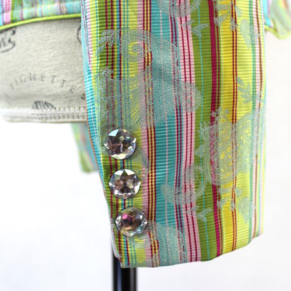 Cynthia Steffe Fancy Boho Steampunk Rockabilly Lined Jacket Blazer Medium Y2K - Picture 6 of 9